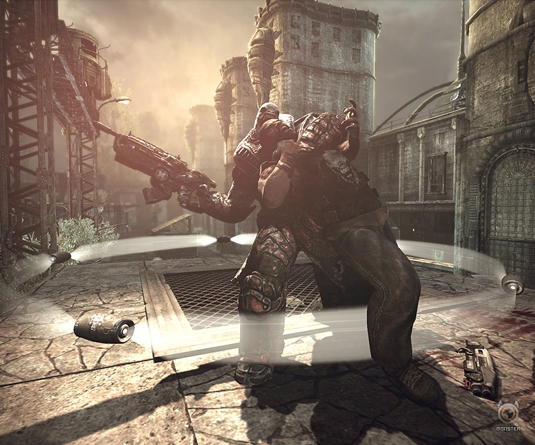 Lucy Pinder honours release of Gears of War 2