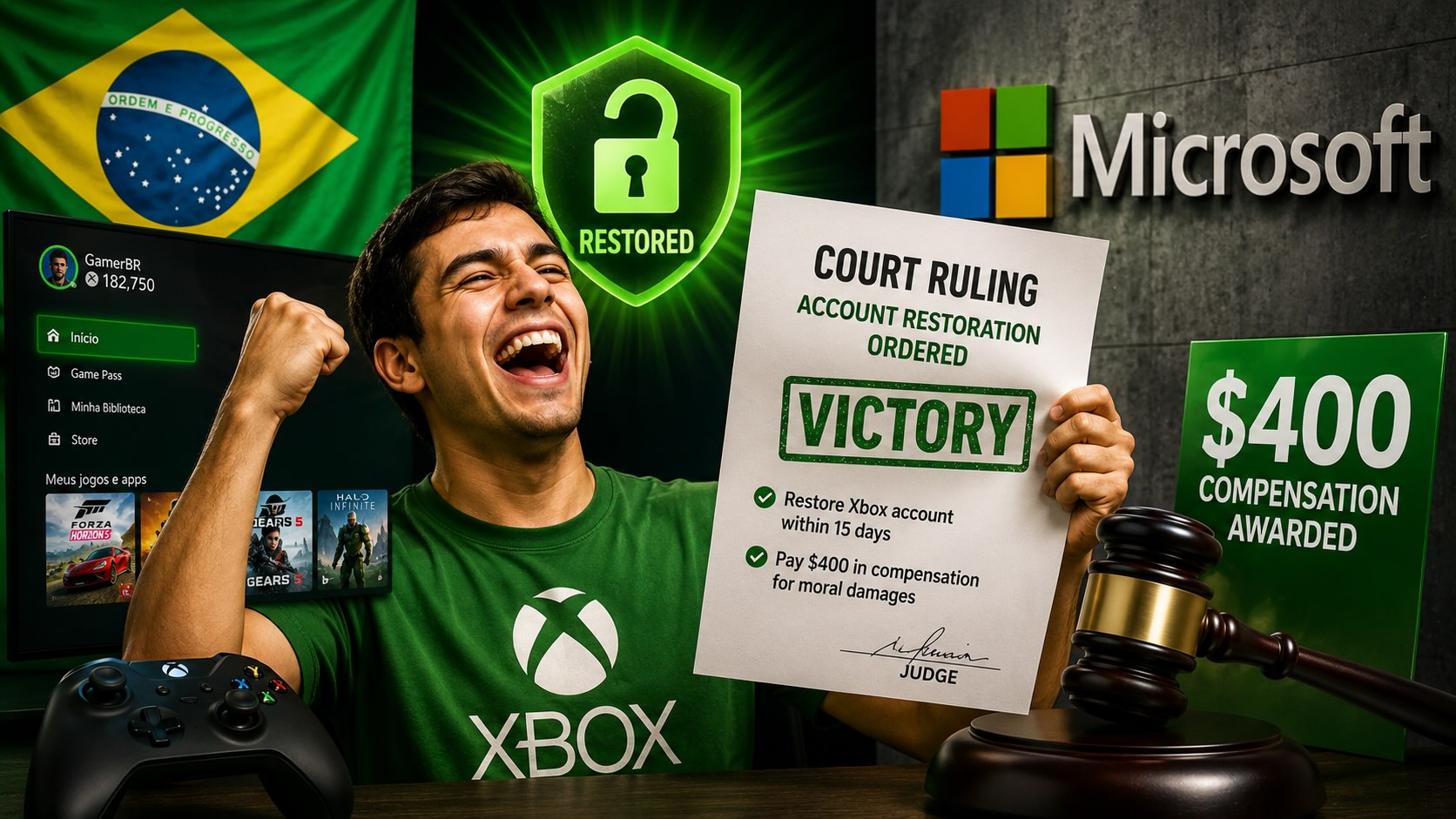 gamer successfully sues microsoft